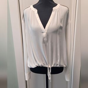 Express White V-Neck Blouse